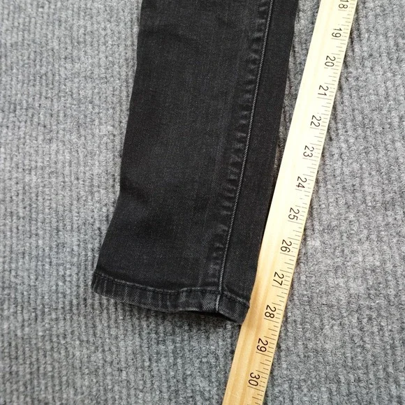 BKE Payton Jeans Womens 28x31.5 Black Charcoal Wash Mid Rise Skinny Stretch - Picture 7 of 10